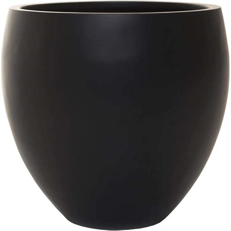 Fiberglas Blumentopf Blumenkübel grau beton Größe L (35cm)