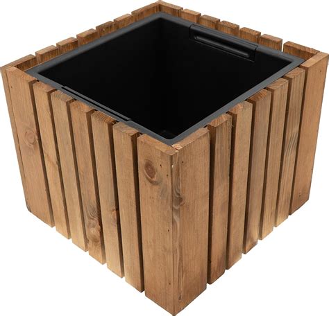 Blumentopf aus Holz eckig 16 x 10 x 12cm S, 6,99 € Der DaroD