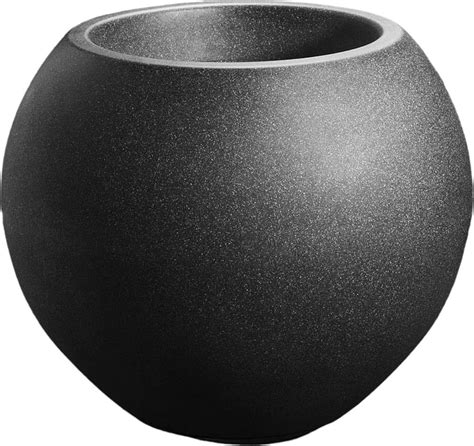 Capi Blumentopf Nature Row Kugel 40 x 32 cm Schwarz KBLRO270 METRO