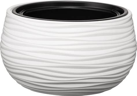 Blumentopf Kunststoff weiß rund im Greenbop Online Shop kaufen