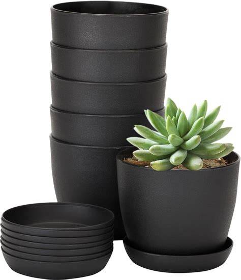 SCURO Blumentopf Schwarz H 25 cm; Ø 25 cm