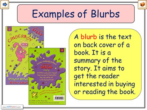 blurb definition for kids
