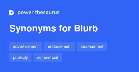 blurb definition thesaurus synonym