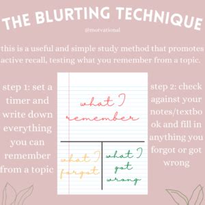 blurting revision technique