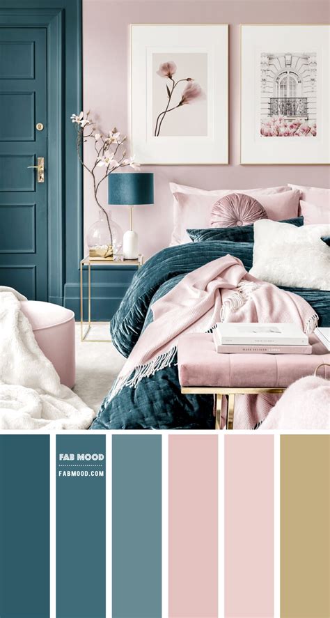 Blush And Blue Bedroom