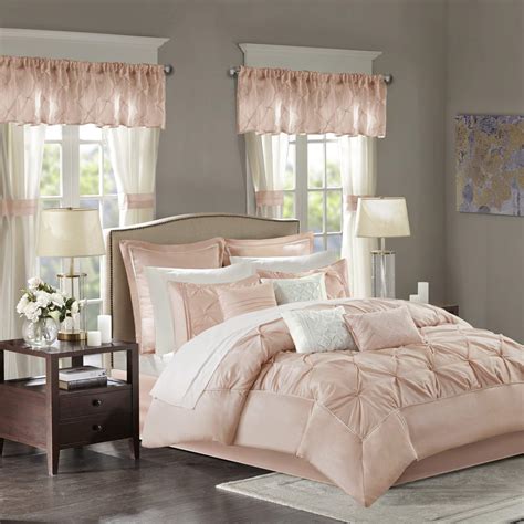 Blush Comforter Sets With Matching Curtains