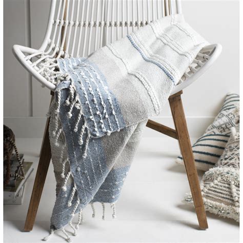 Blush Throw Blanket Blue