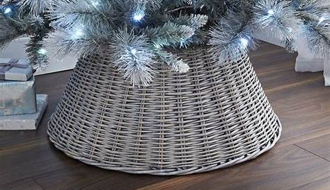 Large Wicker Tree Skirt 65cm Ash Christmas Trees B&M