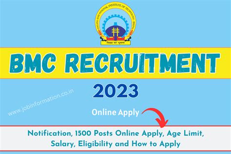 bmc recruitment 2023 notification