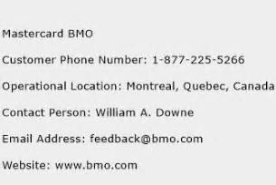 bmo mastercard phone number customer service