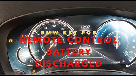 Bmw Remote Control Battery Discharged