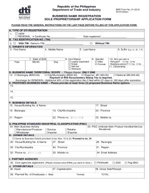 bnr form no. 01-2018