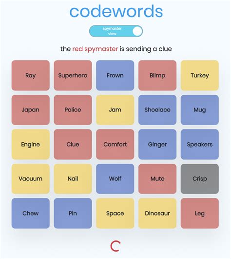 Board Game Code Words