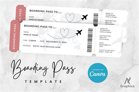 Boarding Pass Editable