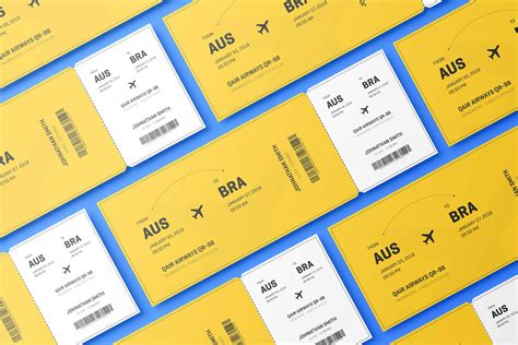 boarding pass psd