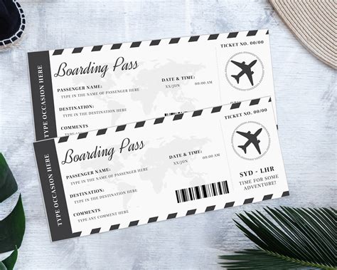 boarding pass selbst gestalten