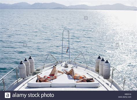 boat deck sunbathing