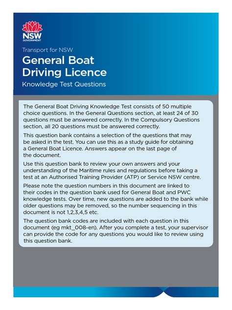 Boat Licence Knowledge Book