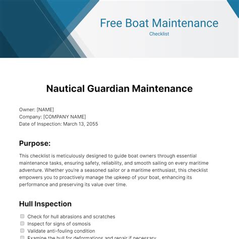 Boat Maintenance Contracts