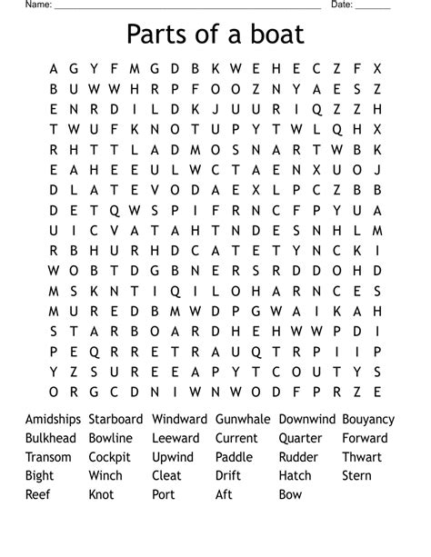 Boating Image Printable Bingo Cards