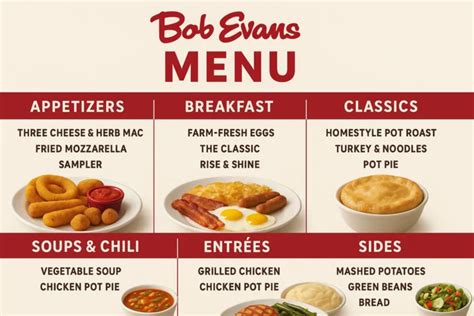 Bob Evans Menu Rehoboth De