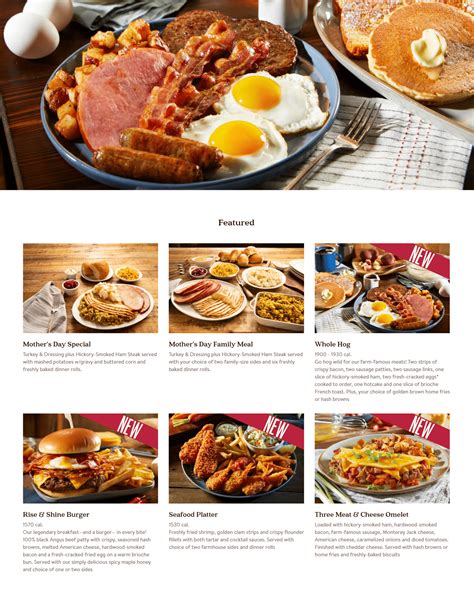Bob Evans Valpo Menu