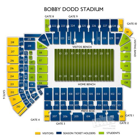 Bobby Dodd Stadium Virtual Seating Chart