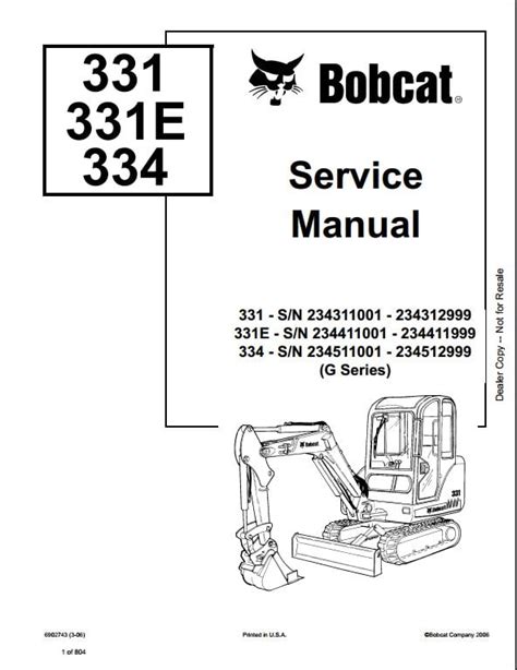 bobcat 331 parts manual pdf