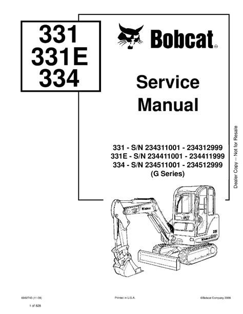 bobcat 334 service manual pdf