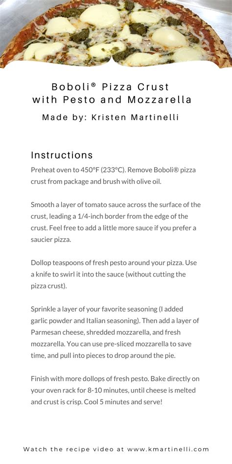 Boboli Pizza Crust Instructions