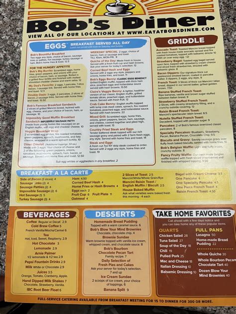 bobs on the rocks menu