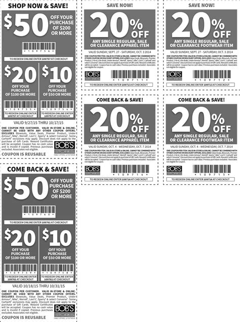 Bobs Stores Printable Coupon