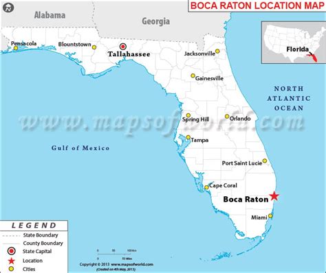 boca raton location on map