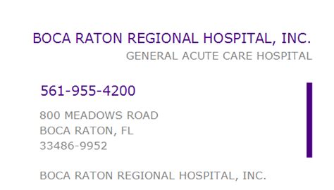 boca raton regional hospital billing number