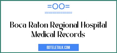 boca raton regional hospital patient records