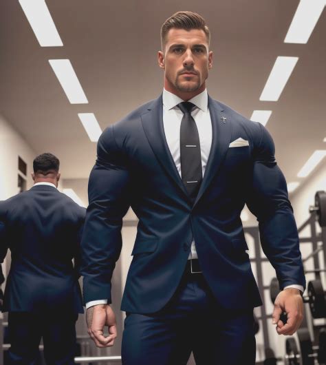 Body Builders In Suits