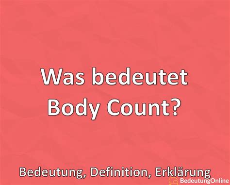 Body Count Text Definition