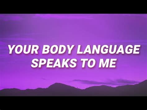 body language speaks to me lyrics