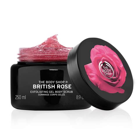 body shop british rose body scrub