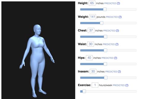 body simulator weight and height