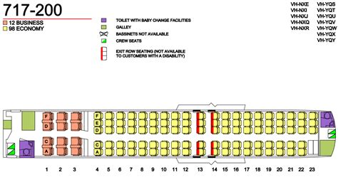 boeing 717 narrowbody jet seating chart