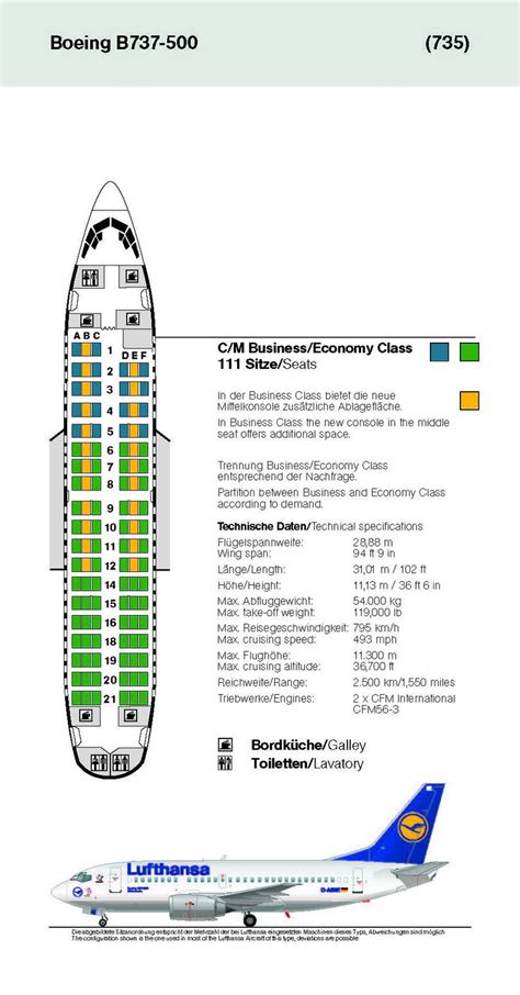 boeing 737-400 jet seat map