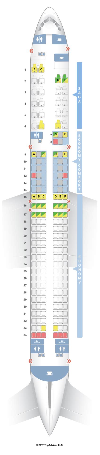 boeing 757-200 seat map icelandair