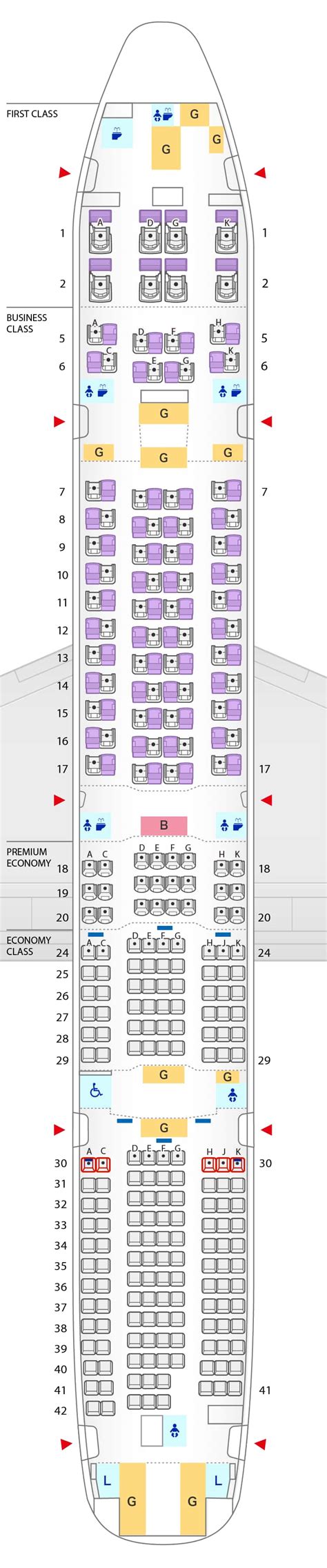 boeing 777-300er jet 200-345 std seats map