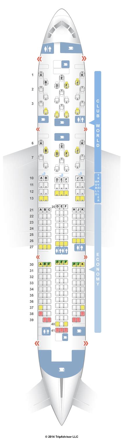 boeing 787 jet british airways seat map