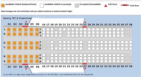boeing 787 seating chart united airlines