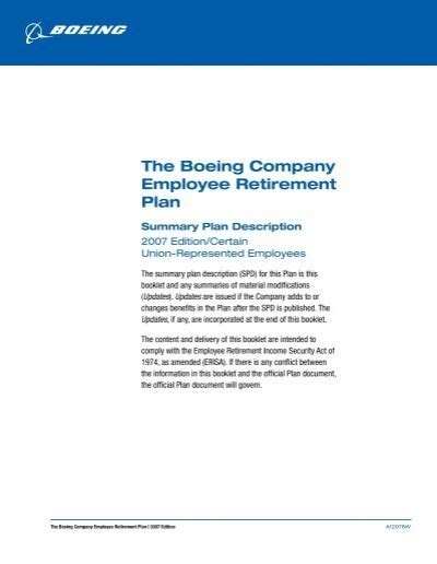boeing company employee retirement plan