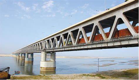 Bogibeel Rail Road Bridge In Assam Bay