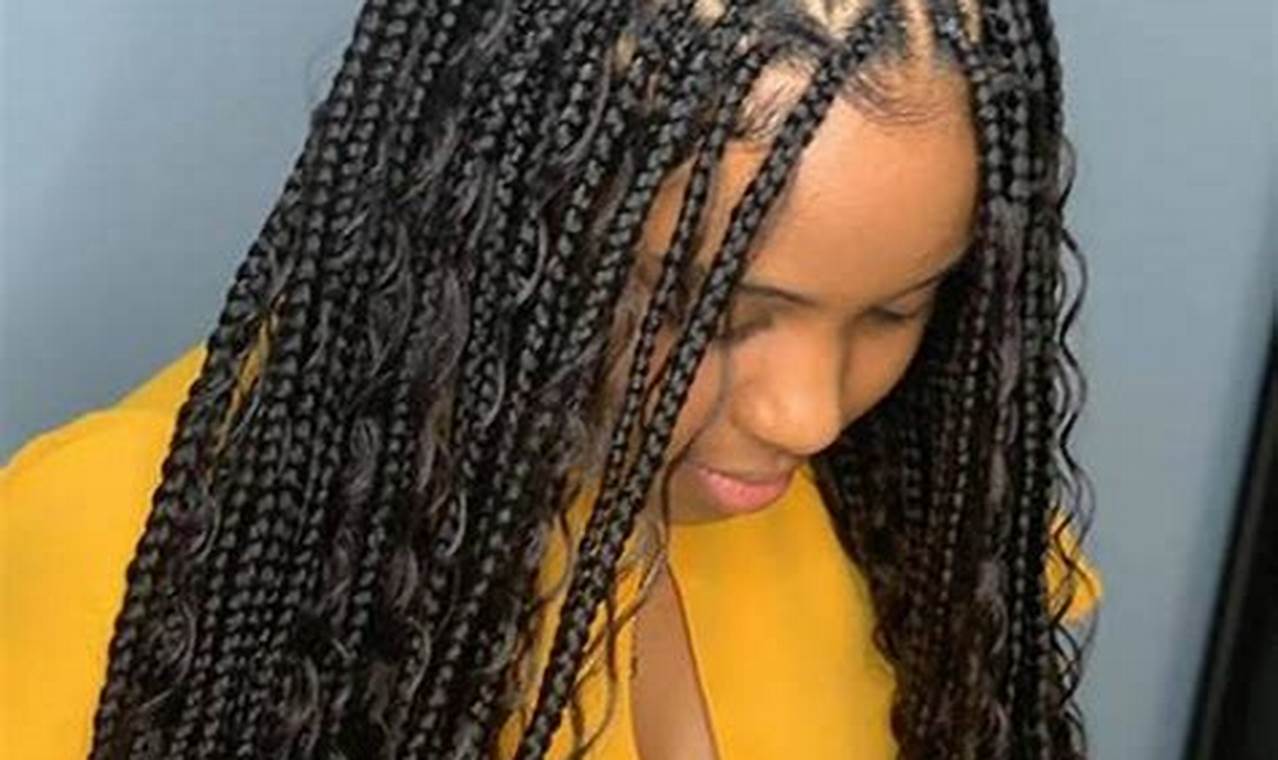 Discover the Allure: Bohemian Knotless Braids with Curly Ends