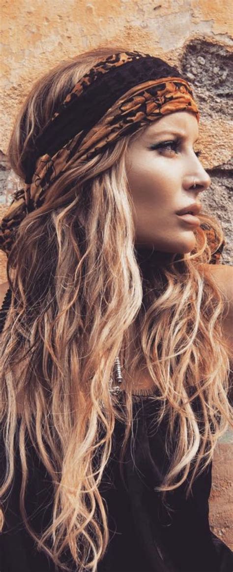 bohemian style hair and makeup